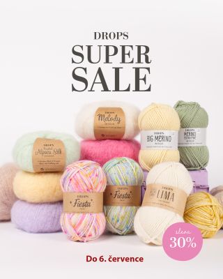 Ano, opět DROPS. Protože dobré věci se neopouštějí. Na pletanky.cz se příze DROPS objevují v akci často – jednoduše proto,...